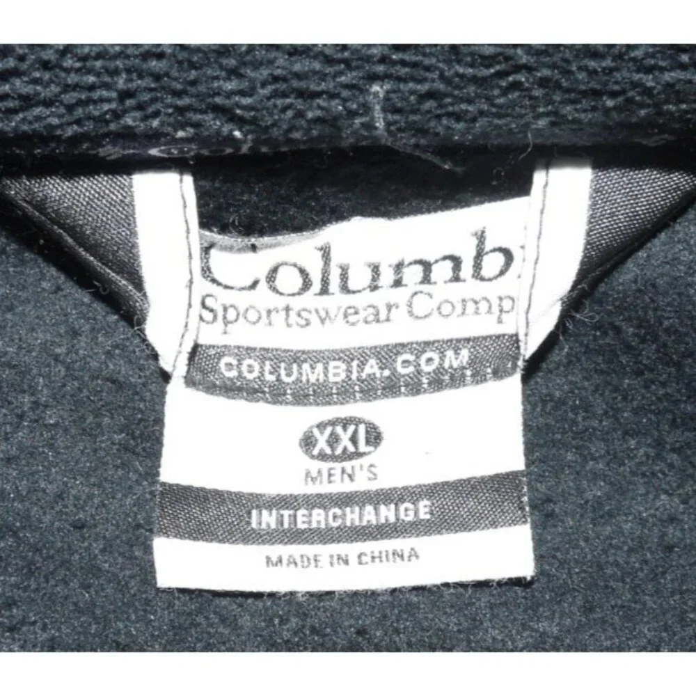 COLUMBIA Interchange coat water resistant outer with black fleece jacket men XXL
